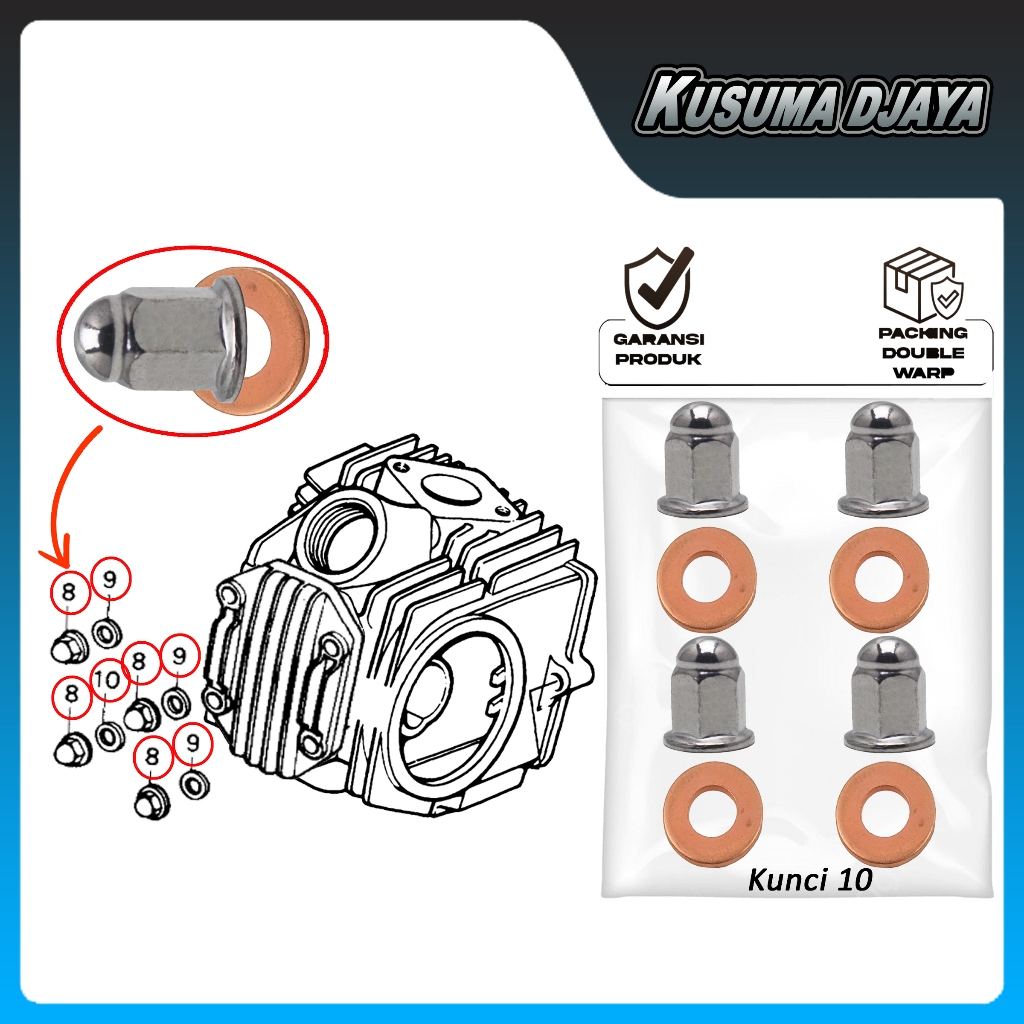 MUR + RING HEAD TEMBAGA SET GRAND LEGENDA SUPRA FIT REVO WIN 100