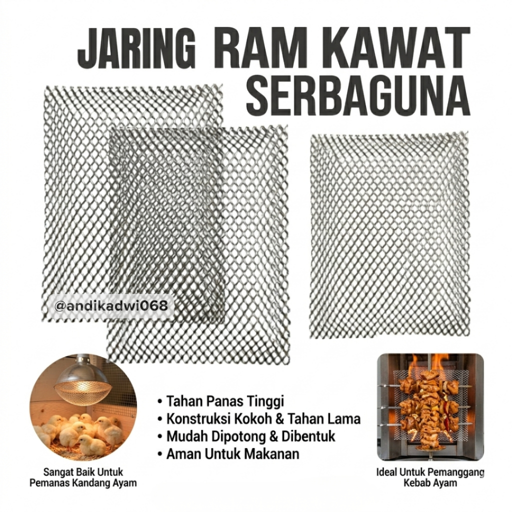 Jaring Ram Kawat Gasolek Premium Sekat Besi Kebab Burner Infrared Pemanas Kandang Ayam Gasolec