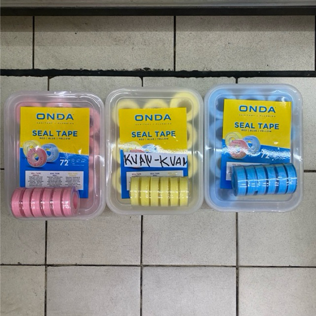 Seal Tape Warna Merah,Kuning,Biru ONDA isi 72pcs