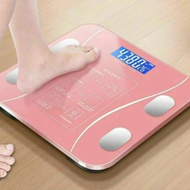 Timbangan Baterai Badan Digital Body Fat BMI Monitor/Tanpa Kabel Charger/Digital Smart Scale with Bl