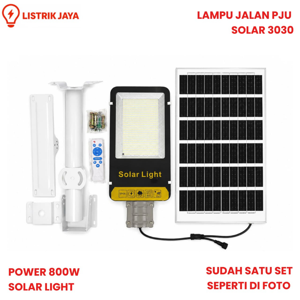 LAMPU JALAN PJU SOLAR 800W TENAGA SURYA 3030 SOLAR LIGHT