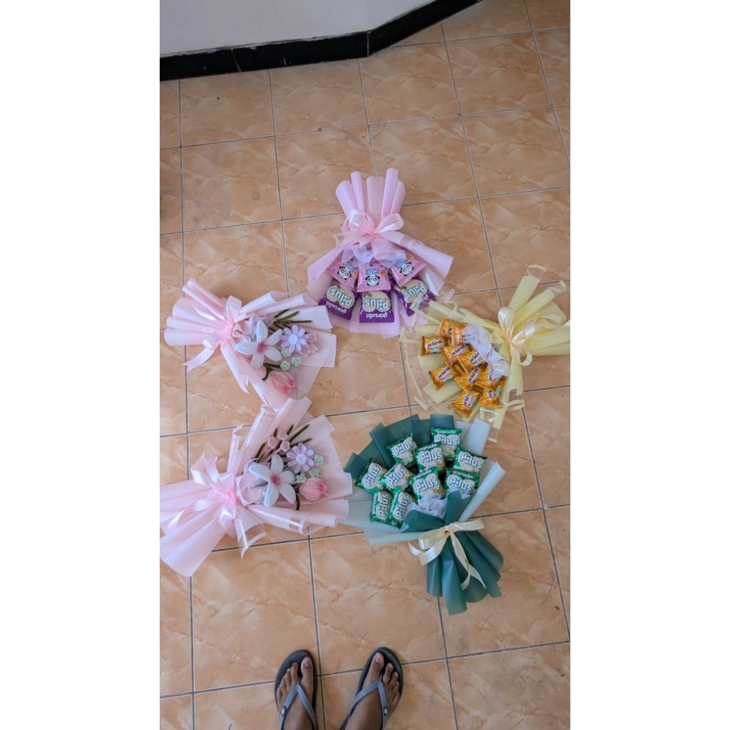 Buket Bunga Kawat Bulu