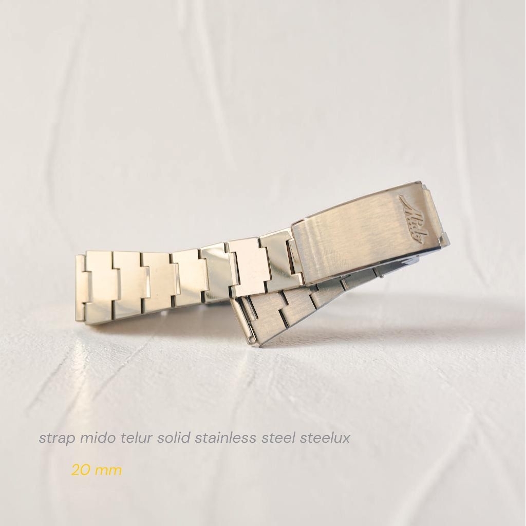 Steelux Mido Aftermarket Bracelet Watch Rantai Jam Tangan Mido Telur