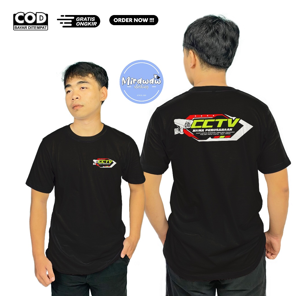 Kaos CCTV Mobil Truk dan lainnya Gratis Nama Perusahaan Baju Distro