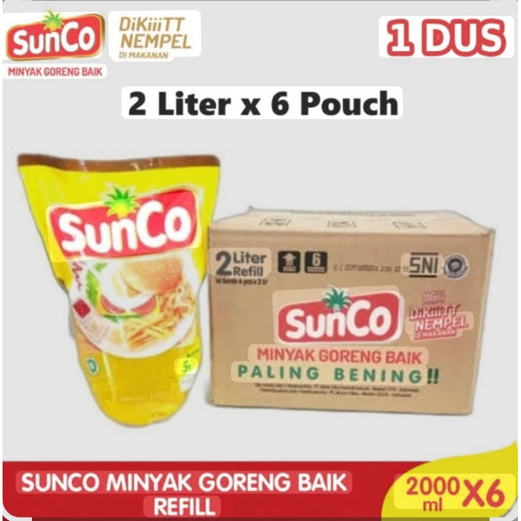 minyak goreng SUNCO (1 dus) isi 6pouch [2LT] PROMO TERBATAS ready stock