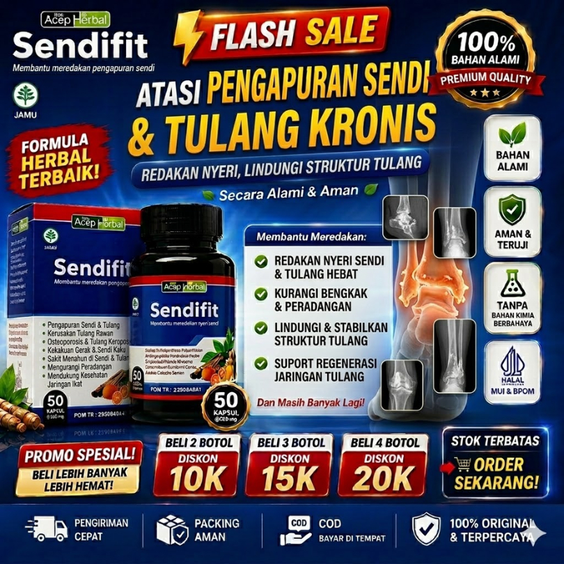 SendiFit Kapsul Obat Pengapuran Tulang dan Sendi PALING AMPUH NAMUN SETIAP ORANG HASILNYA BERBEDA