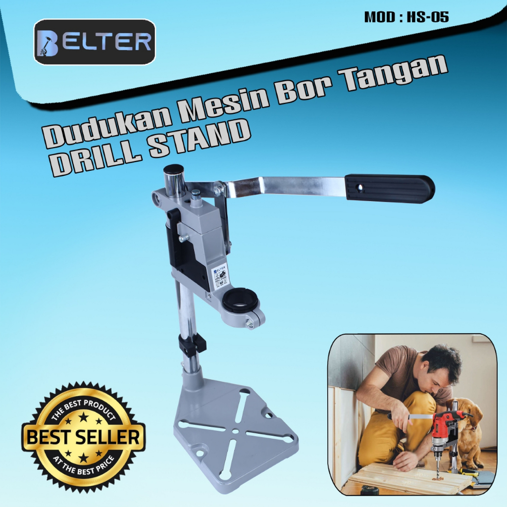 Belter Dudukan Bor Tangan / Drill Stand / Dudukan Bor Duduk Universal