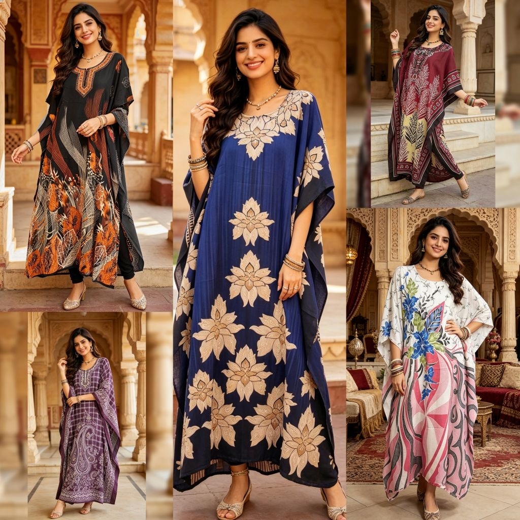 DASTER KAFTAN /ORI INDIA /BAHAN POLIESTER