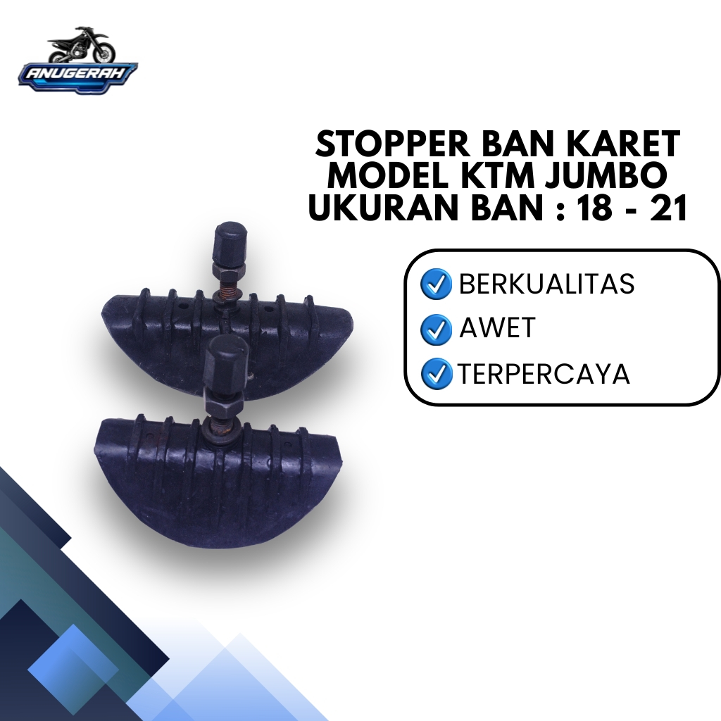 Stopper ban jumbo model KTM + Rim Lock Nut Ukuran Ban 18 -21