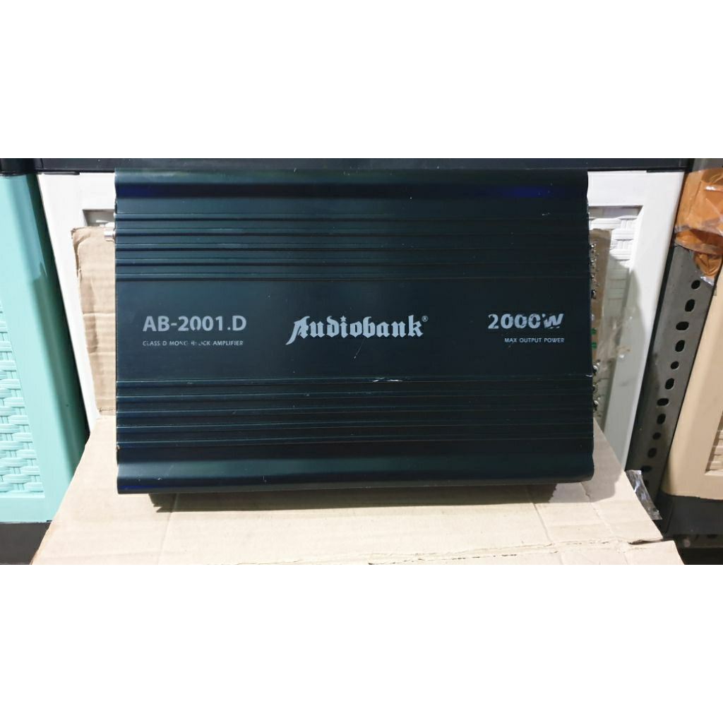 power monoblock mobil class D audiobank ab2000.1d second bekas normal siap pakai