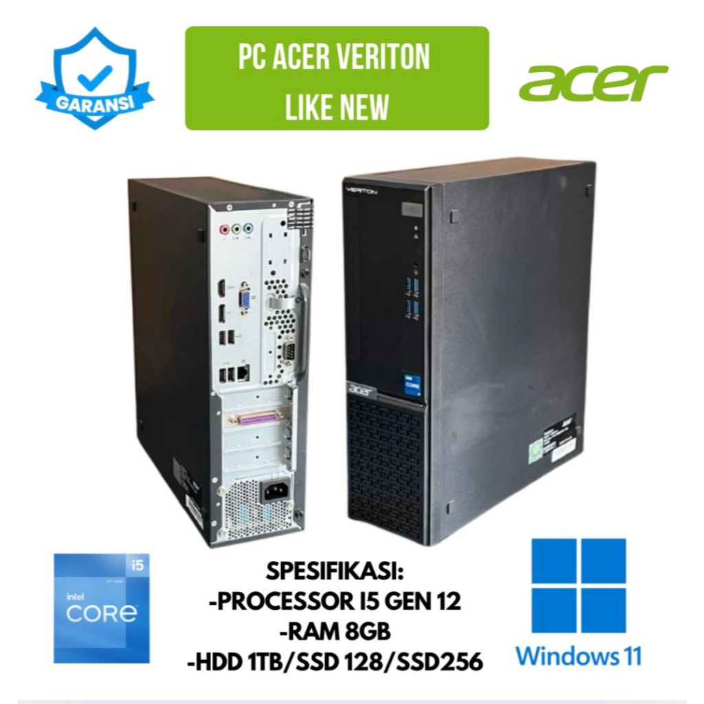 PC/KOMPUTER ACER VERITON I5 GEN 12 8 1TB/128/256 LIKE NEW
