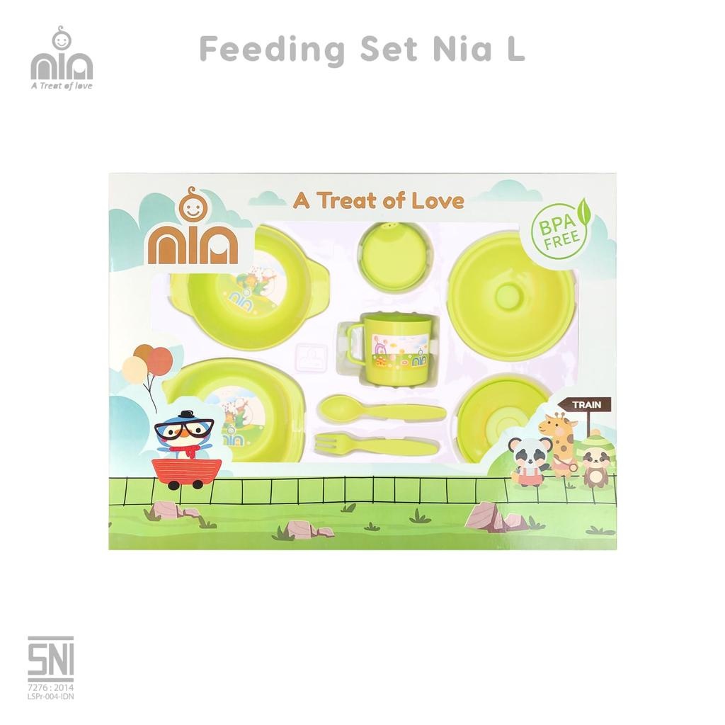NIA Baby Feeding Gift Hampers Set Peralatan Makan Bayi MPASI 4in1 Ukuran Besar BPA FREE