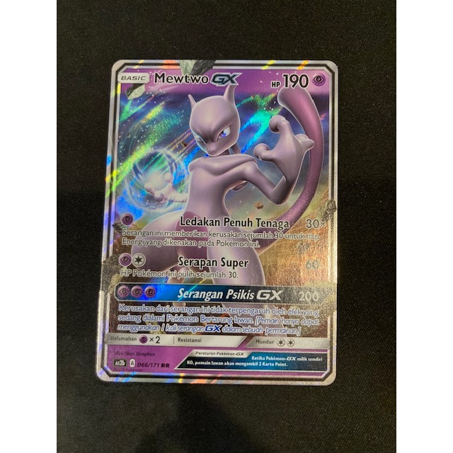 Kartu Koleksi TCG Pokemon Mewtwo GX 066/171 RR