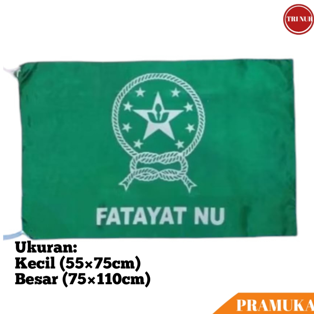 Bendera FATAYAT NU Sablon / Bendera NAHDLATUL ULAMA Sablon / Bendera FATAYAT NU Kecil Besar