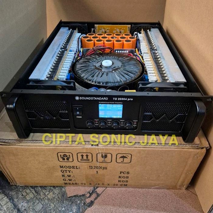POWER AMPLIFIER SOUNDSTANDARD TD20004 PRO 4CH 4X2000 WATT ADA LAYAR LED SOUNDSTANDAR 3U td 20004 PRO