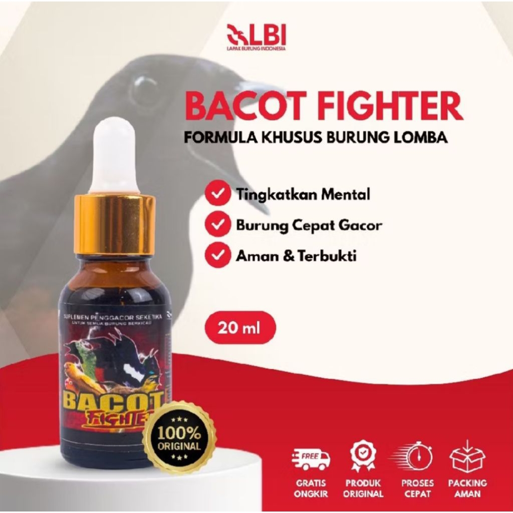 BACOT FIGHTER VITAMIN BURUNG PLECI KOLIBRI VITAMIN BACOT FIGHTER