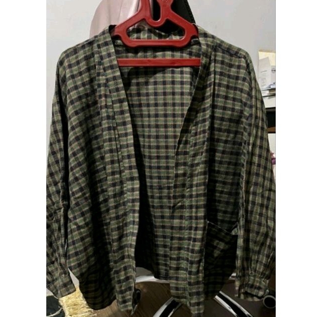cardigan kotak kotak
