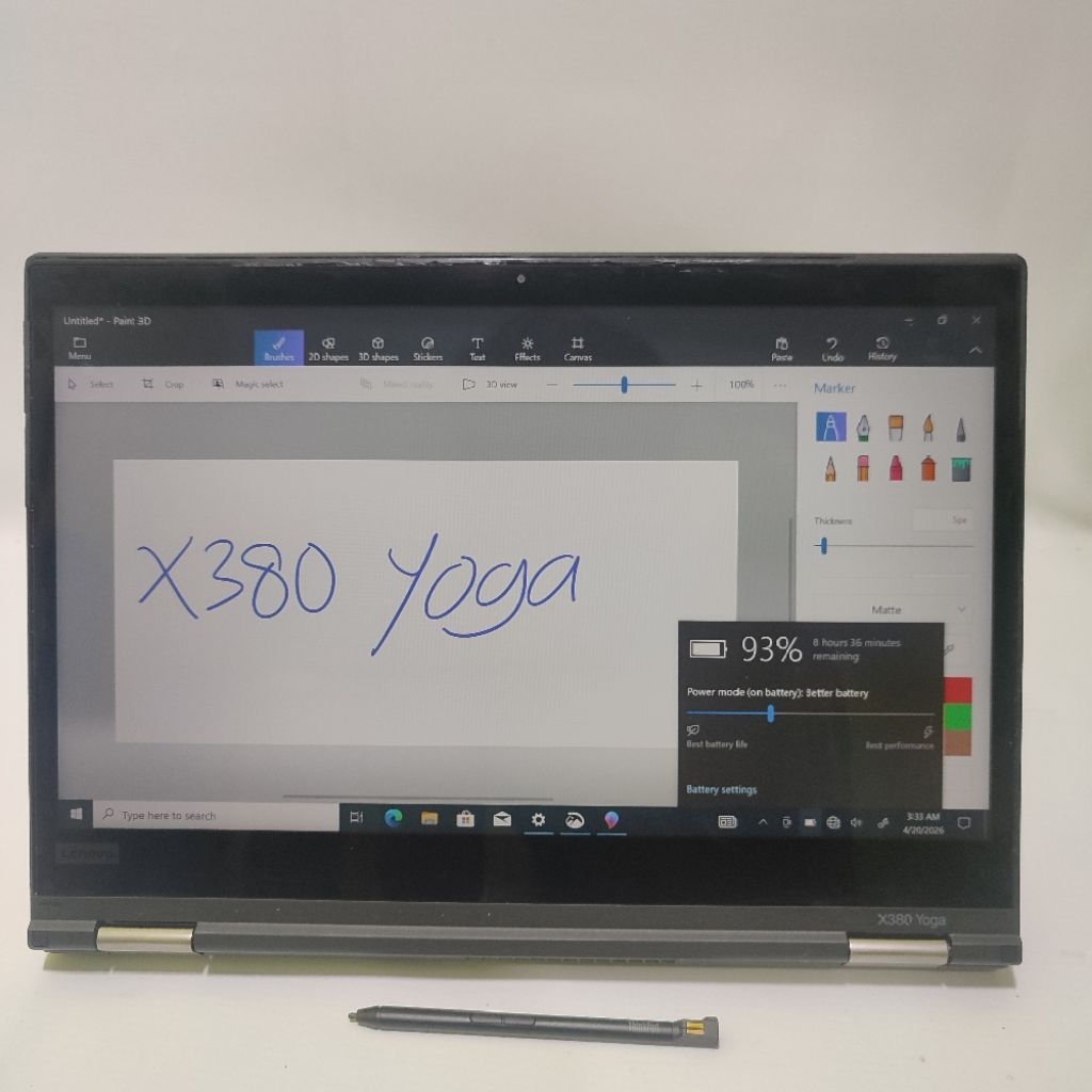 i7 gen 8 Thinkpad X380 Yoga processor intel i7 Gen 8 256GB SSD RAM 8GB