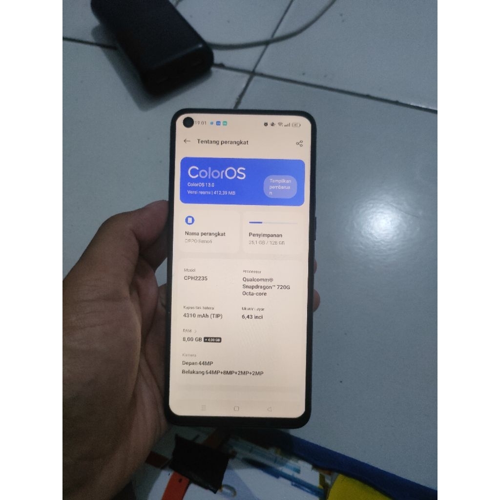 Hp Oppo reno 6 second