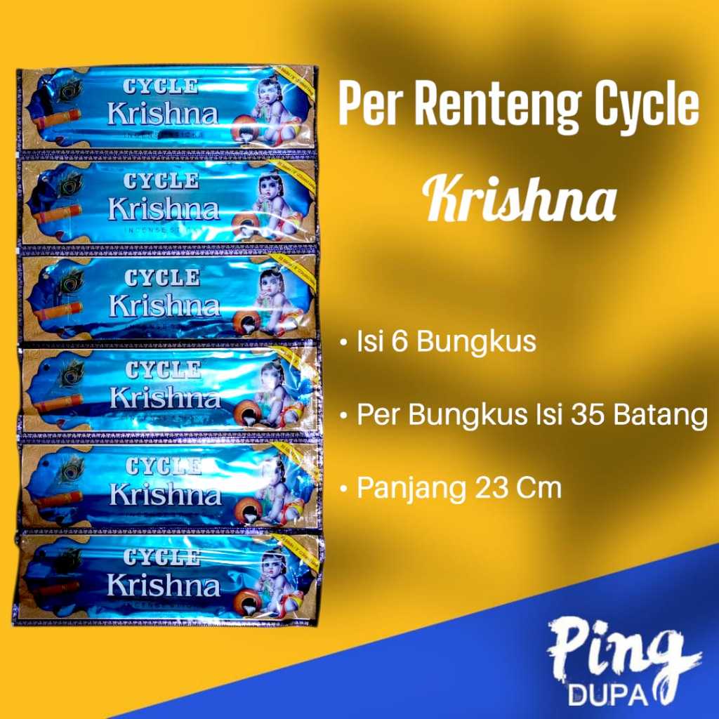 Per Renteng Dupa Krishna isi 6 Pack Hio By Cycle India Khusus Grosir