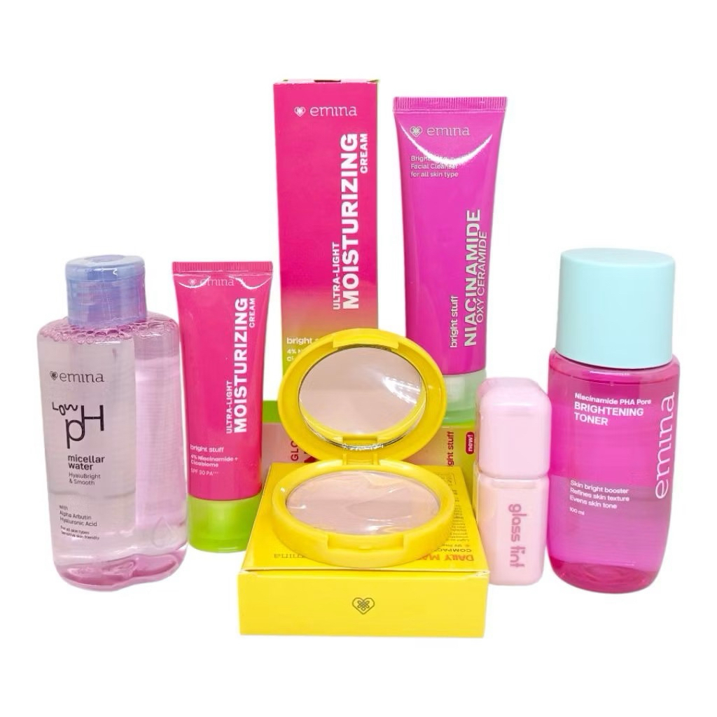 Paket Emina Bright Stuff/ Skincare Emina/ Make Up Emina