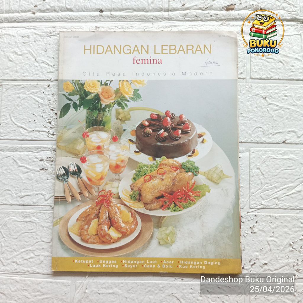 (bekas) Hidangan Lebaran Femina Cita Rasa Indonesia Modern (Januari 2000) - BUKU RESEP MASAKAN ORIGI