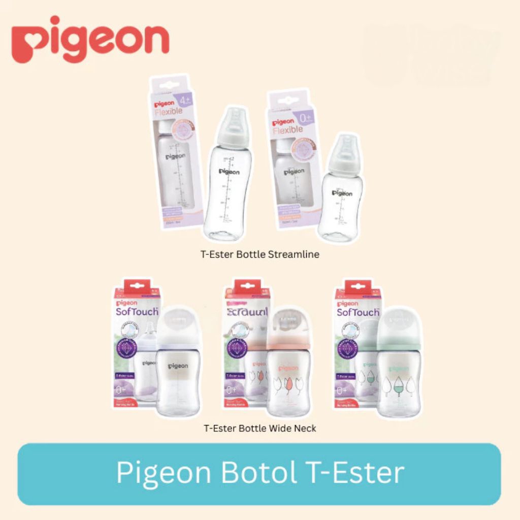 Pigeon Botol T-Ester / T-Ester Bottle Streamline / T-Ester Bottle Wideneck - Botol Susu Bayi