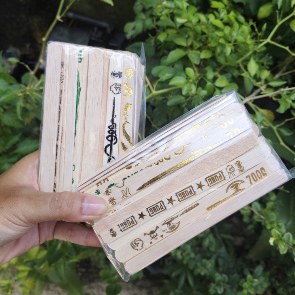 90 pcs Stik motif random/ Stik Emas/ mainan stik anak anak