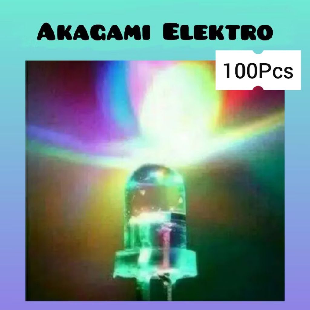 (100Pcs) Led Kedip 5mm 3 Warna RGB