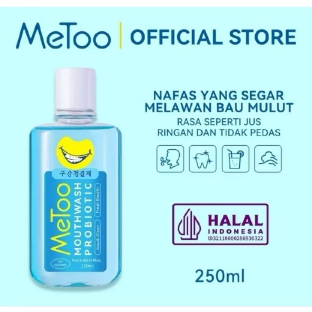 MeToo Mouthwash 250ml- Praktis, Harga Terjangkau, Bisa COD