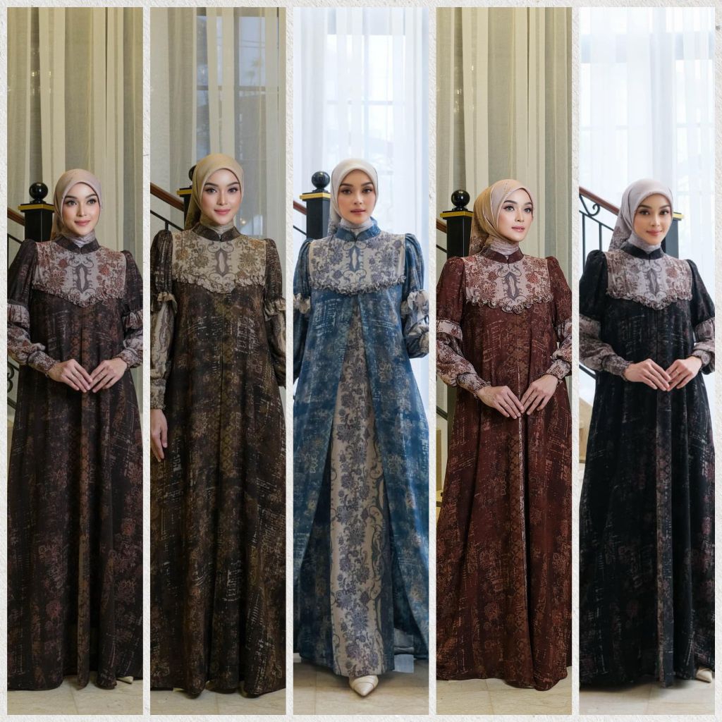 MAHERA AGOEST HANGGONO SERIES|| gamis printing mewah || gamis kondangan