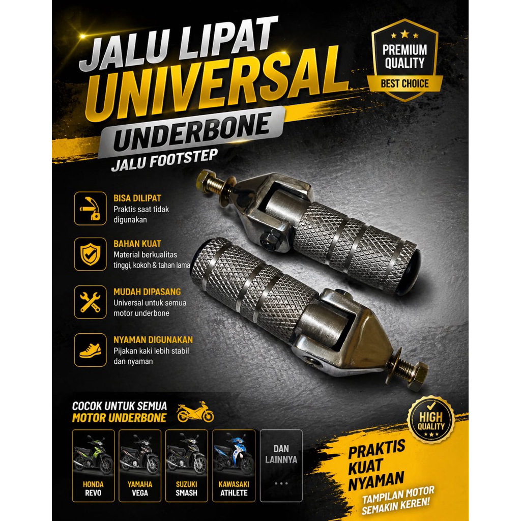 Footstep Jalu lipat Step Underbone Model Lipat Jalu Underbone Universal