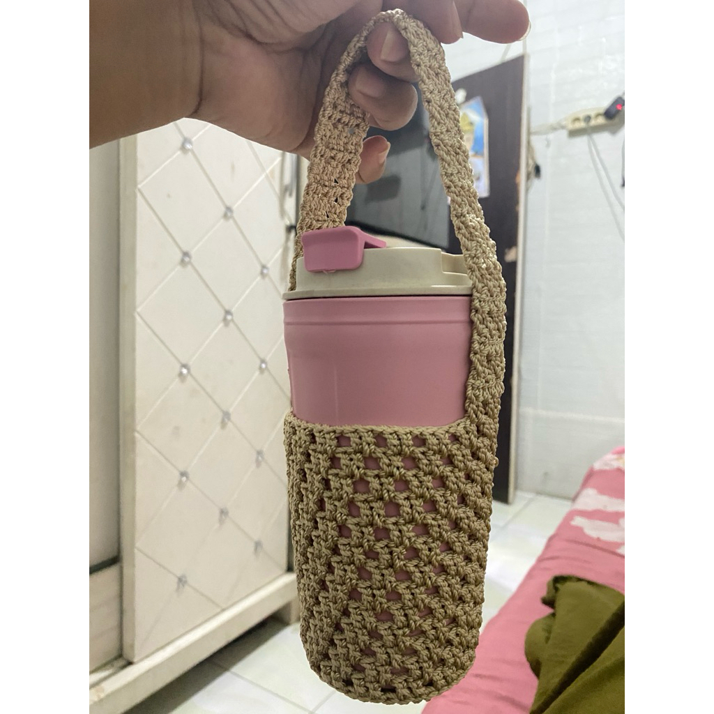 Tas Tumbler Rajut Polyester || Tumbler bag