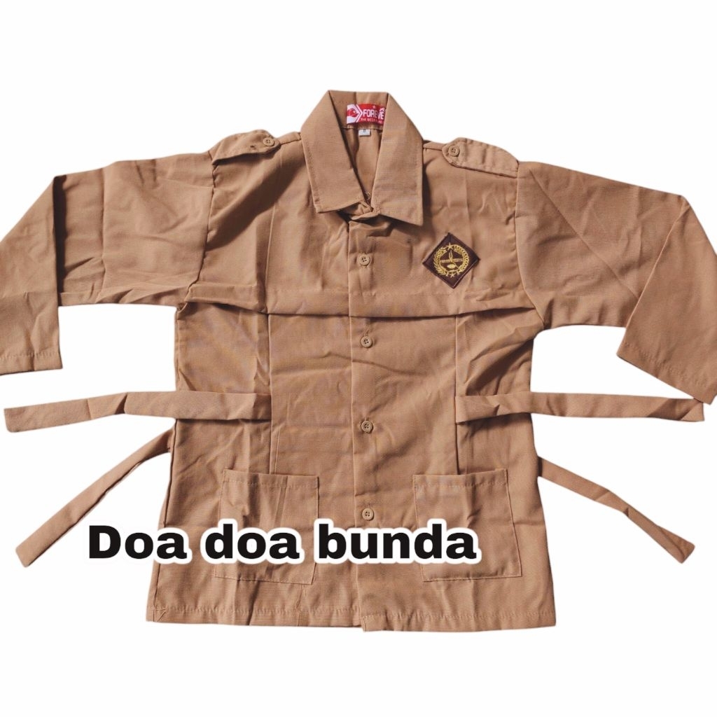 Baju/Atasan Seragam Sekolah Pramuka Tali SD Anak Perempuan Baju pramuka Lengan Panjang