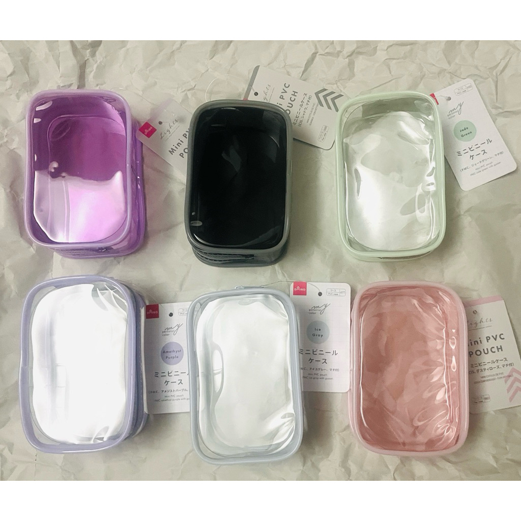 Seria Ready Stock Oshikatsu Mini PVC Pouch Tosca Pink Blue Black Purpe Lilac Muji Jastip Nuigurumi D