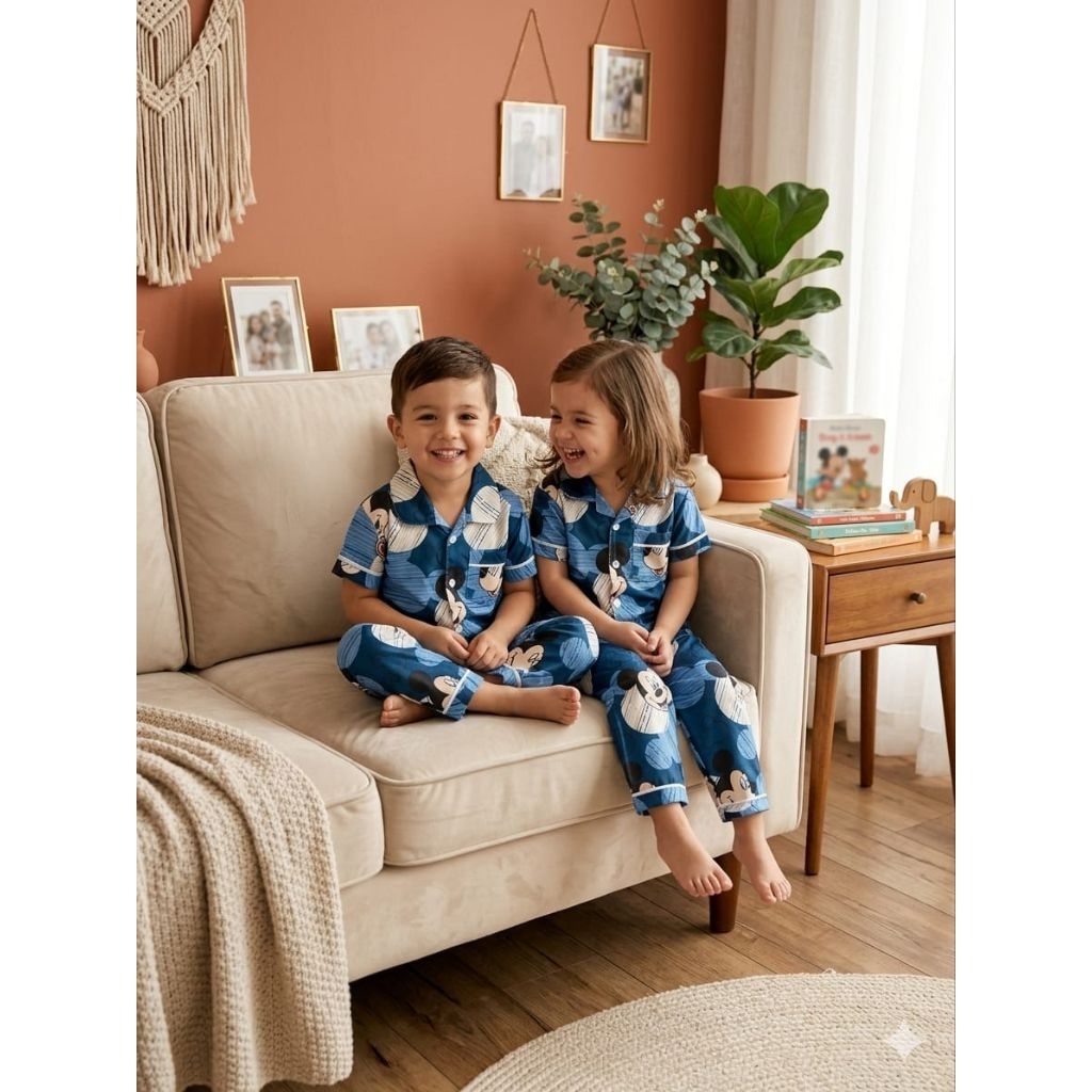 baju tidur anak motif BTS terbaru piyama anak laki laki perempuan pakaian tidur anak anak stelan ana