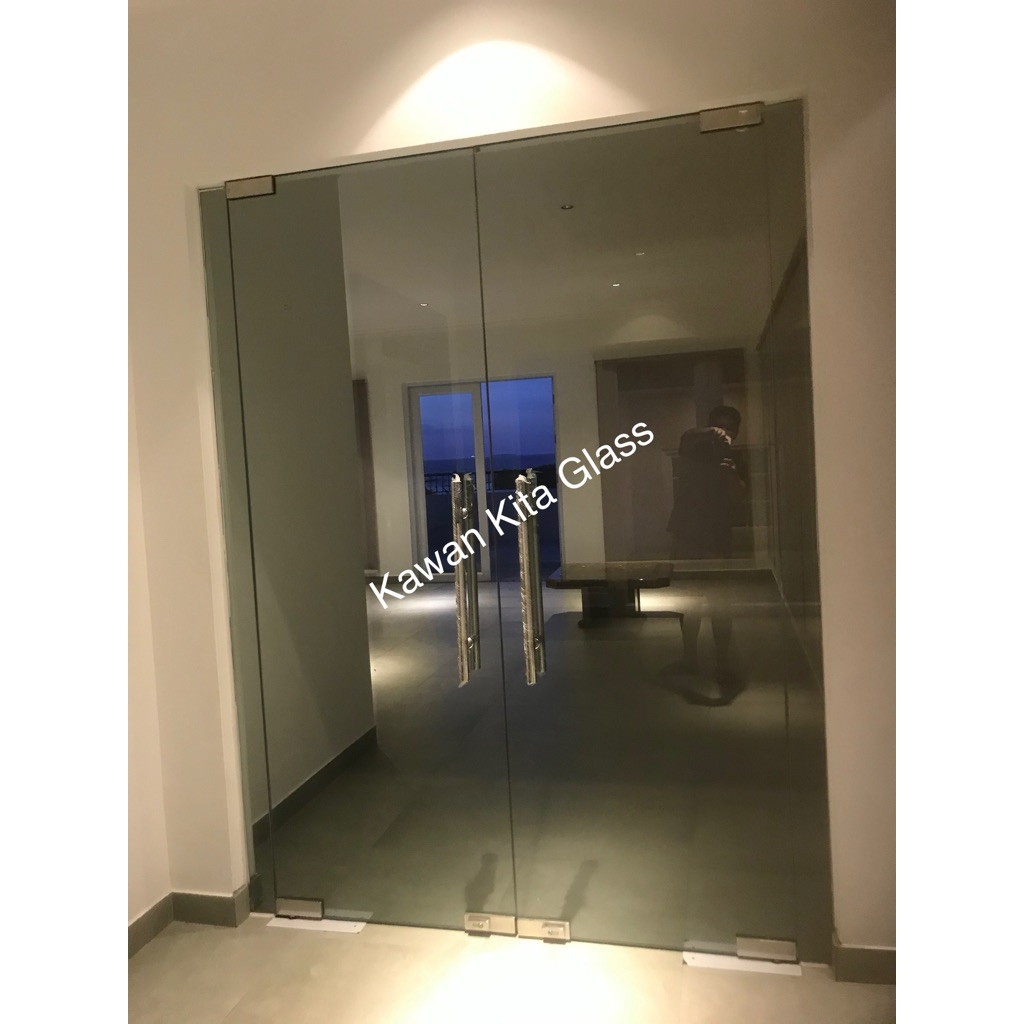 pintu kaca tempered 12 mm atao kaca pintu tempered atao glass tempered door atao pintu frameless kac