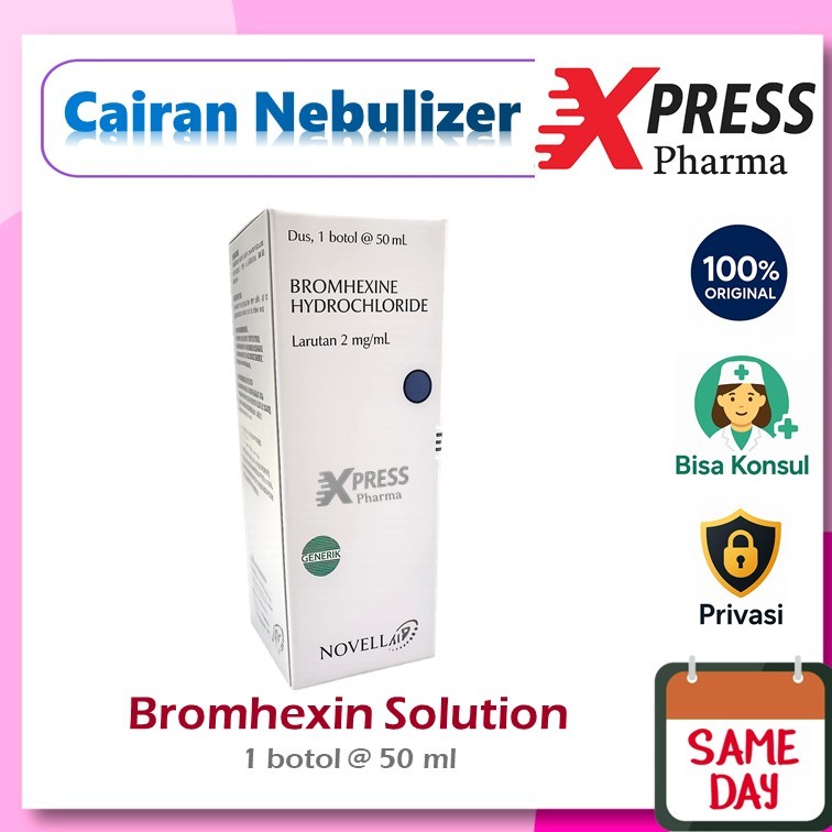 XPRESS  Bromhexin Solution 50 ml / Bromhexin Larutan Nebul Anak Dewasa / Bisolvon Versi Murah / Cair