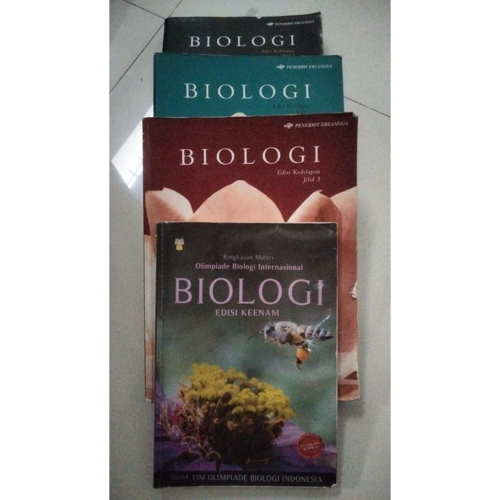PRELOVED BUKU BIOLOGI CAMPBELL EDISI 8 JILID 1,2,3 FREE BUKU TOBI