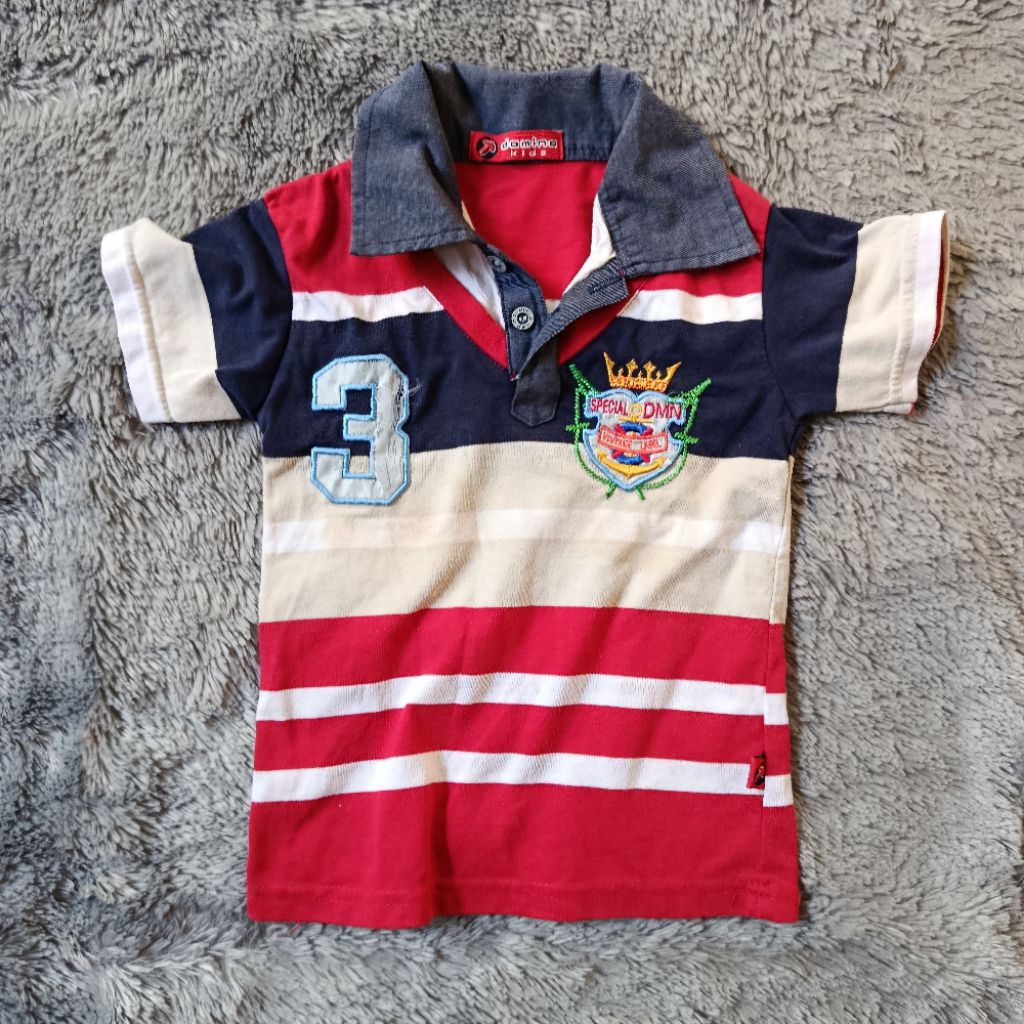 preloved kaos kera anak laki-laki merk domino kids/exit37