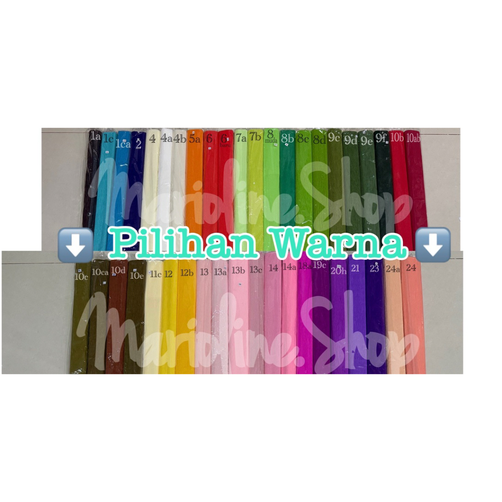 Kertas Krep Impor Tebal Itali Italia Crepe Paper Roll Paper Flower Wrapping Paper Crepe Krep Impor