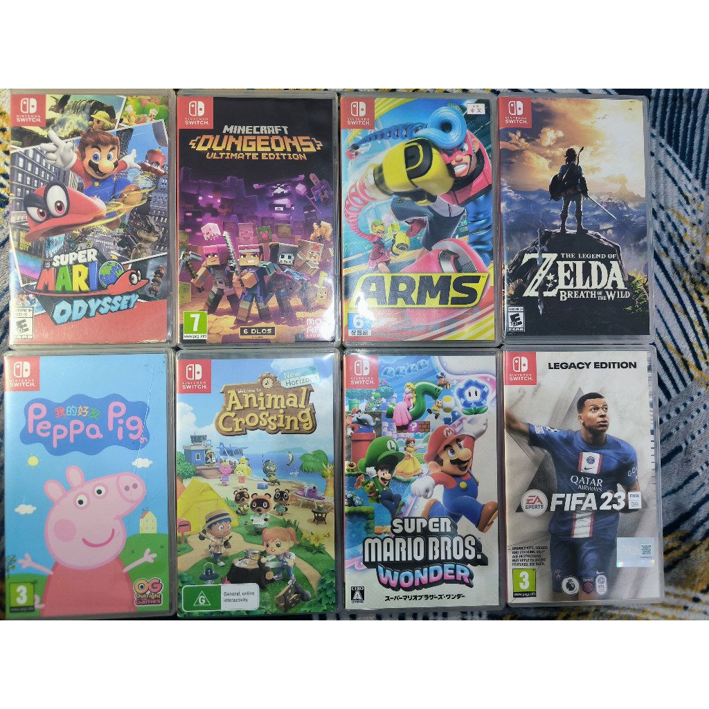 Game catridge switch second bekas - Mario Wonder - Mario Odyssey - Zelda BOTW - Arms - Minecraft Dun
