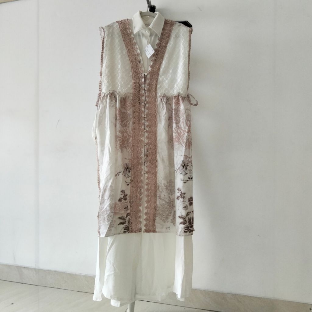 Gamis wanita Outer Brukat One Set,Remaja/Dewasa Model Elegan