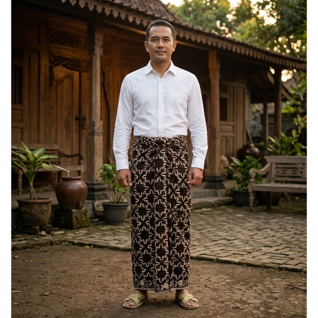 Sarung batik pria dewasa premium terbaru | Sarung batik pejabat motif MATAHARI | Sarung batik pria j