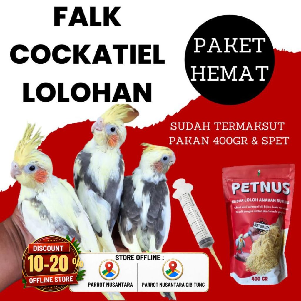 FALK LOLOHAN PAKAN Paket Pakan Burung Lengkap dengan Spet Ekonomis untuk Kebutuhan Harian