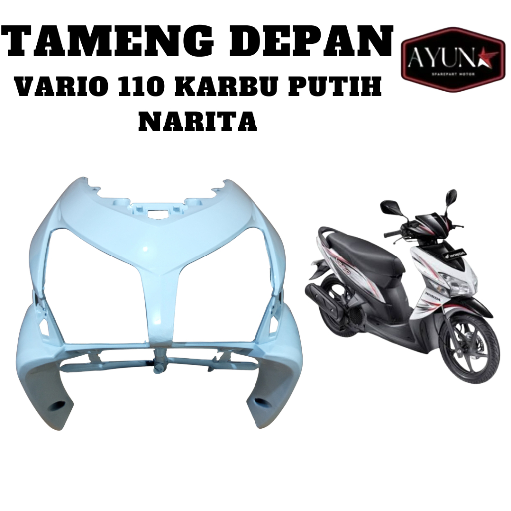 Tameng Panel Depan Vario 110 Karbu Cover Body Tameng Depan Vario 110 Karbu KVB PUTIH Narita