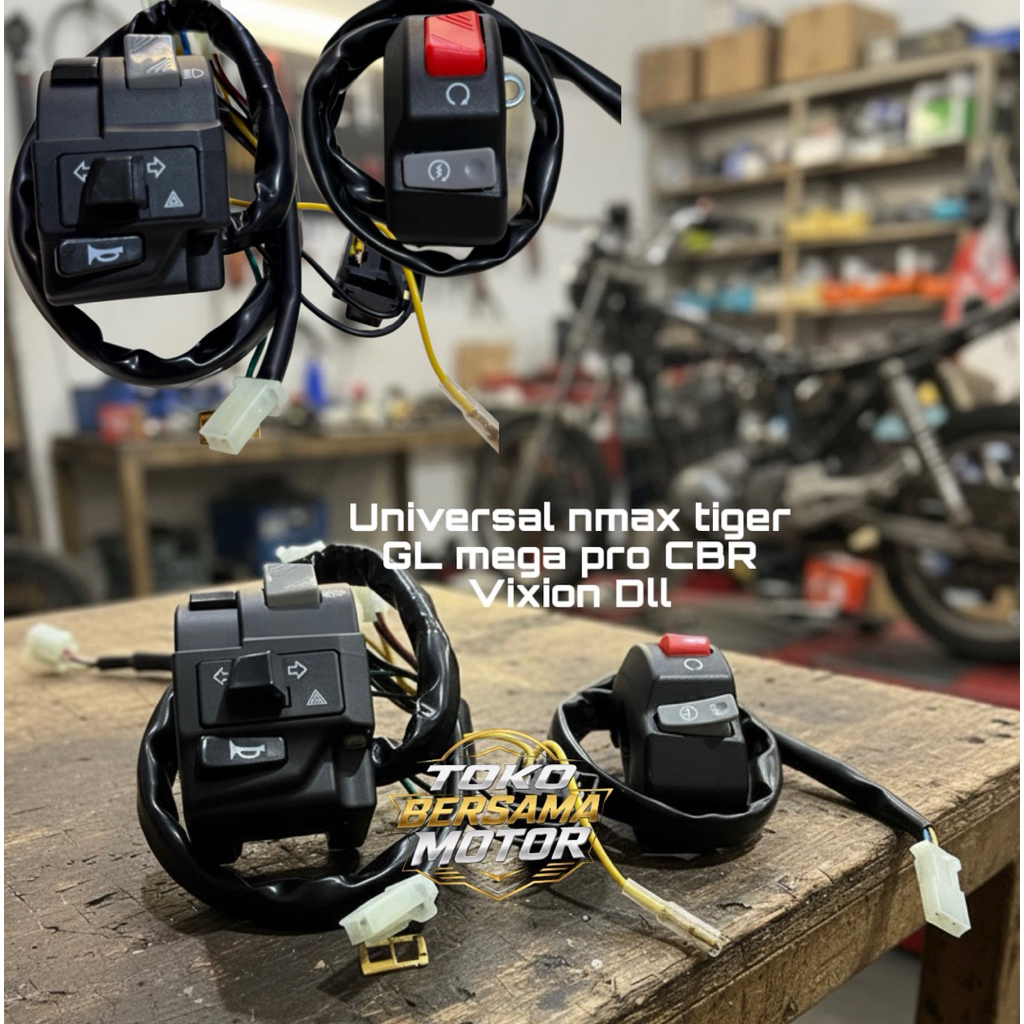 TBM Saklar Set Kanan Kiri Holder Set Vixion OLD / New Plus Hazard Universal Nmax Tiger CBR GL Mega P