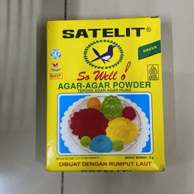 Tepung agar “ hijau satelit 1 box isi 12 Saset