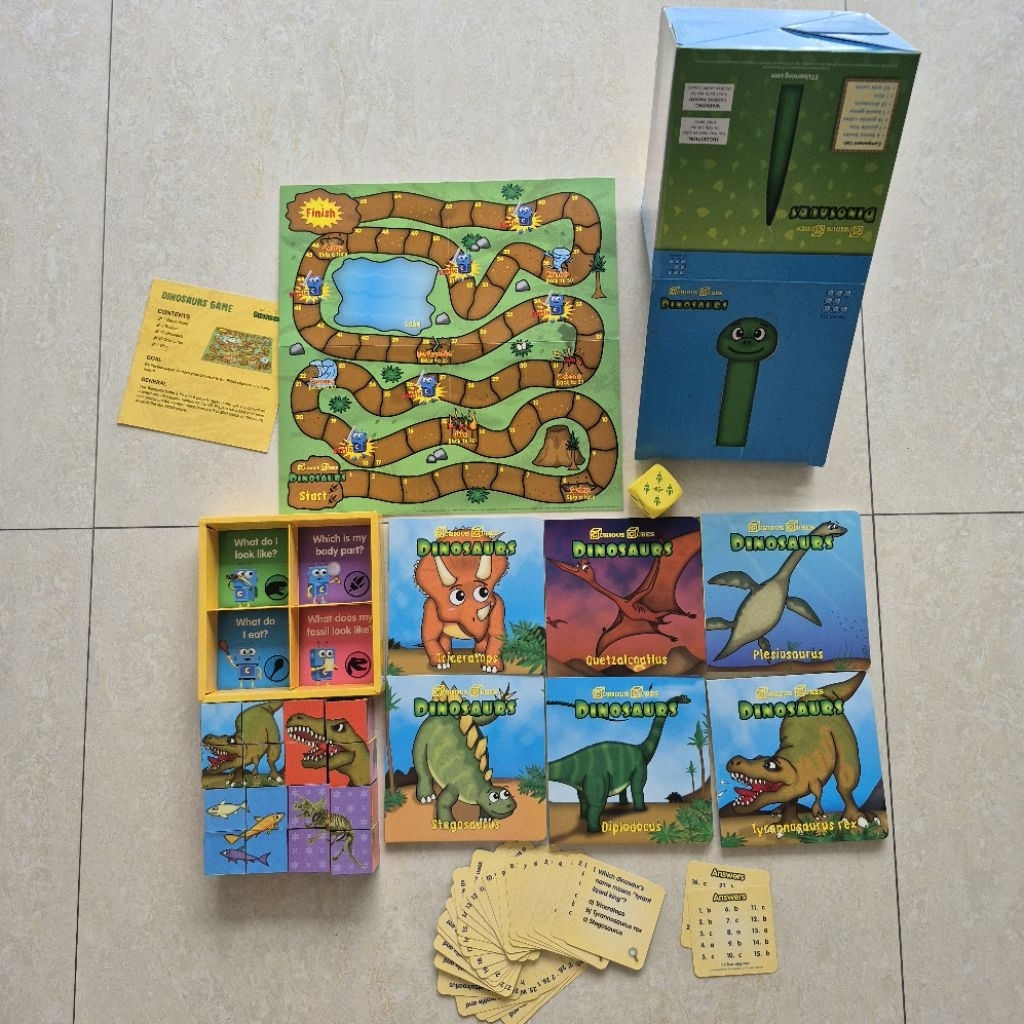 Paket Mainan Edukasi Curious Cubes Dinosaurus preloved