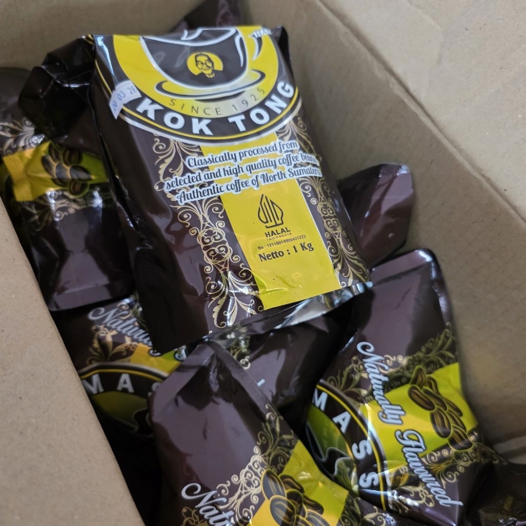 Kopi Kok Tong Asli Siantar kemasan 1kg Halus